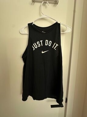 Nike Black Athletic Tee with White Logo